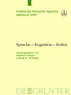 cover image of Sprache--Kognition--Kultur